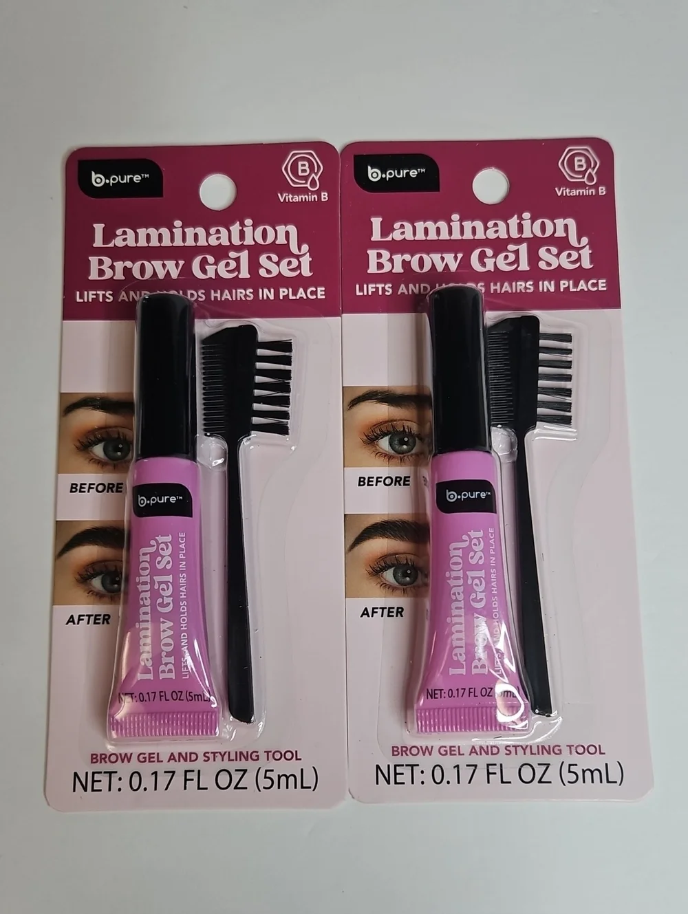 B.PURE LAMINATION BROW GEL SET LIFT & HOLD 2 PC